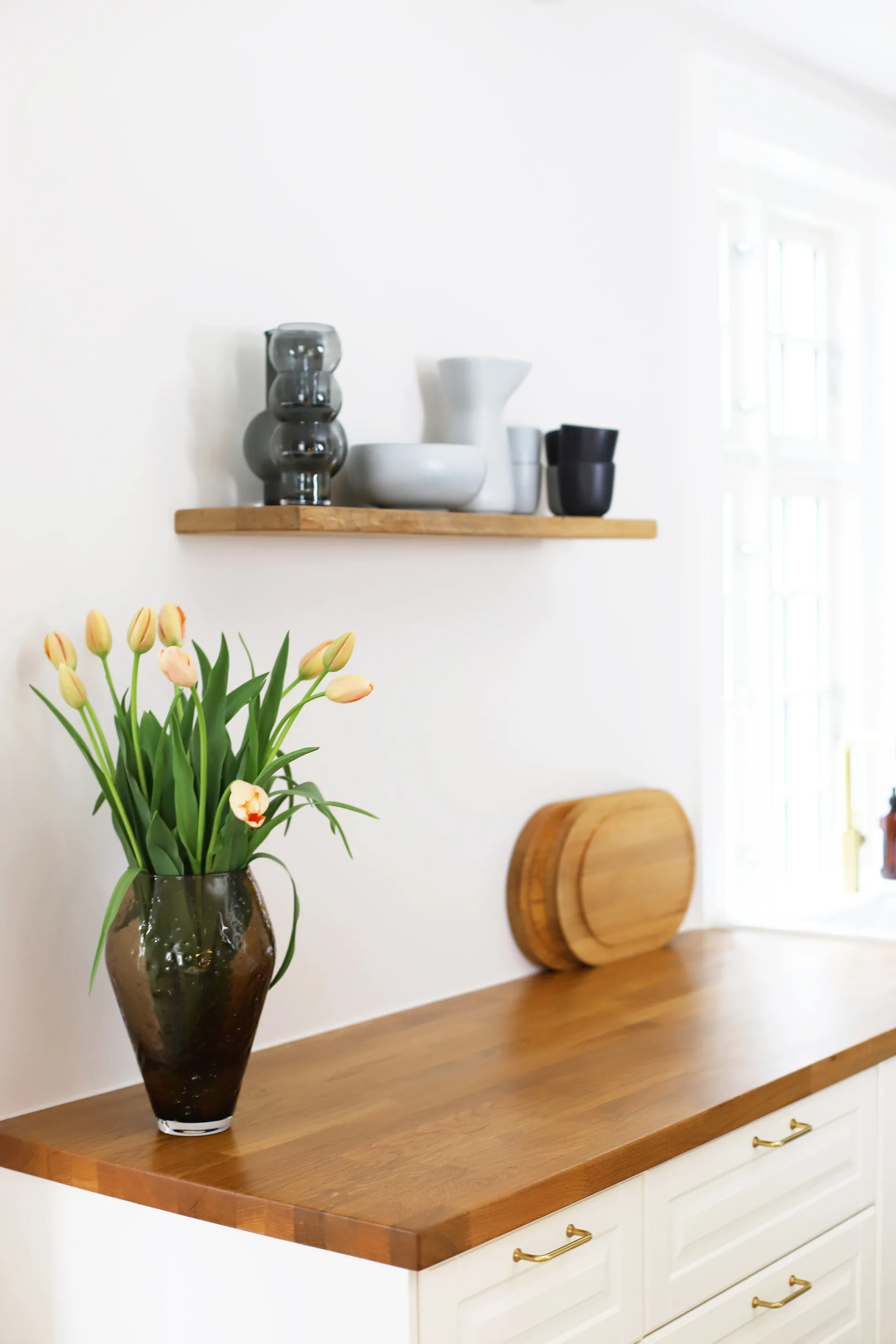 Crushed 玻璃花瓶 大, Sepia brown Ro Collection