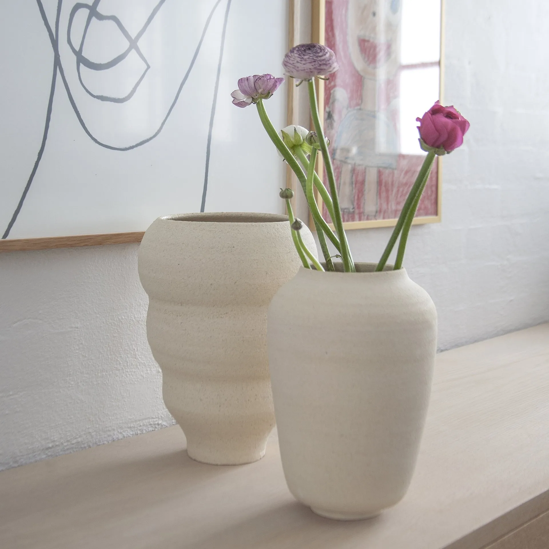 Hand turned 花瓶 no. 59 Classic, Vanilla Ro Collection