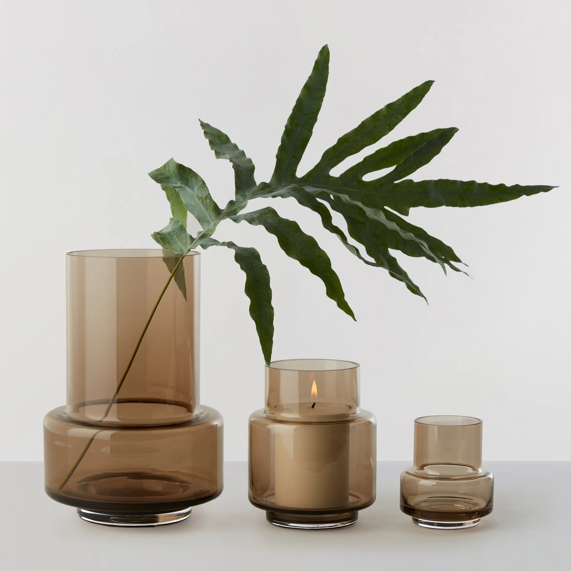 Hurricane tea light no. 25, sepia 棕色 Ro Collection