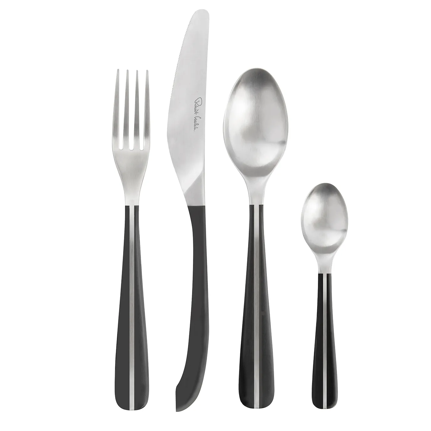 Contour 餐具 24件, 黑色 Robert Welch