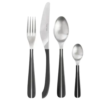 Contour 餐具 24件 - 黑色 - Robert Welch