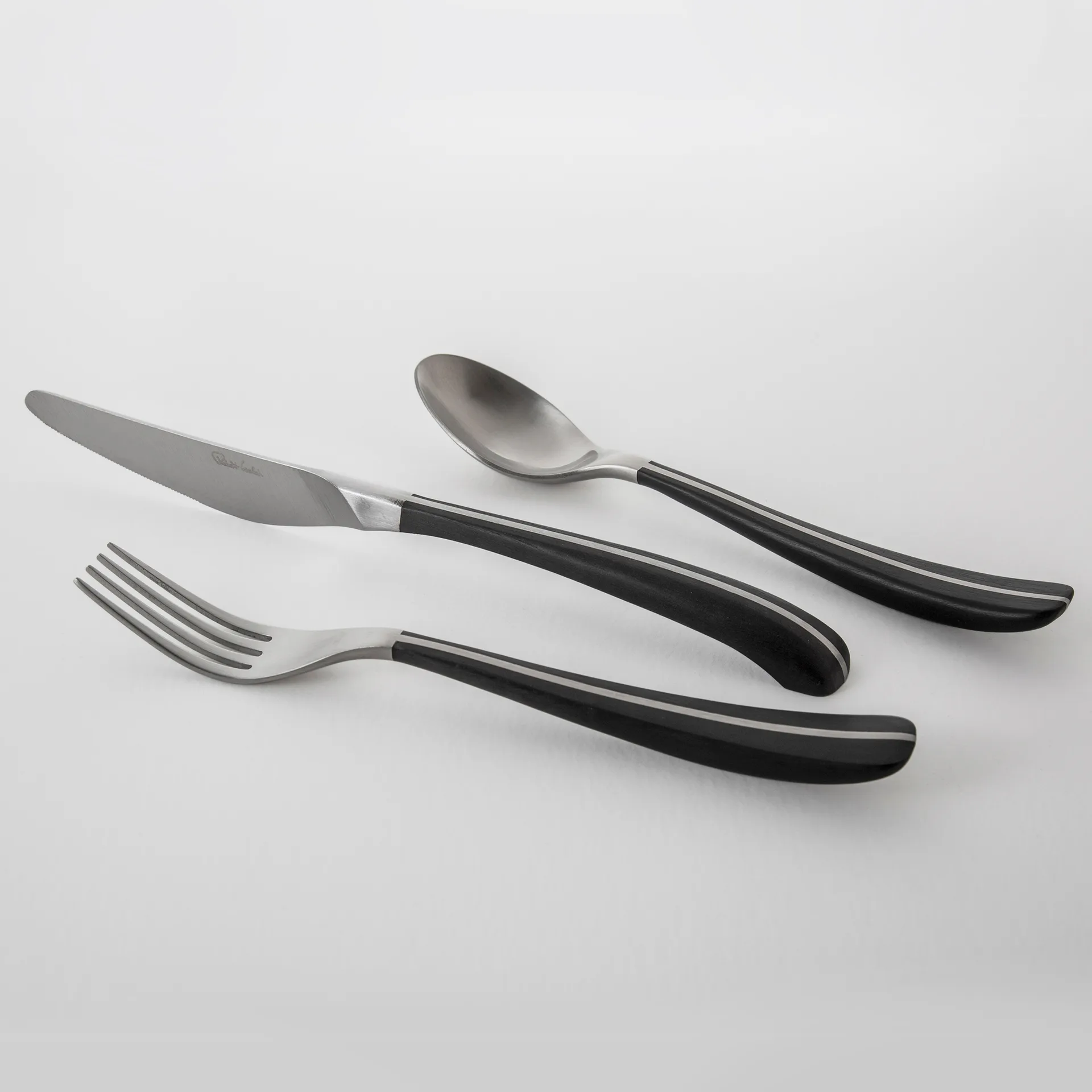 Contour 餐具 cutlery 24 pieces, 黑色 Robert Welch