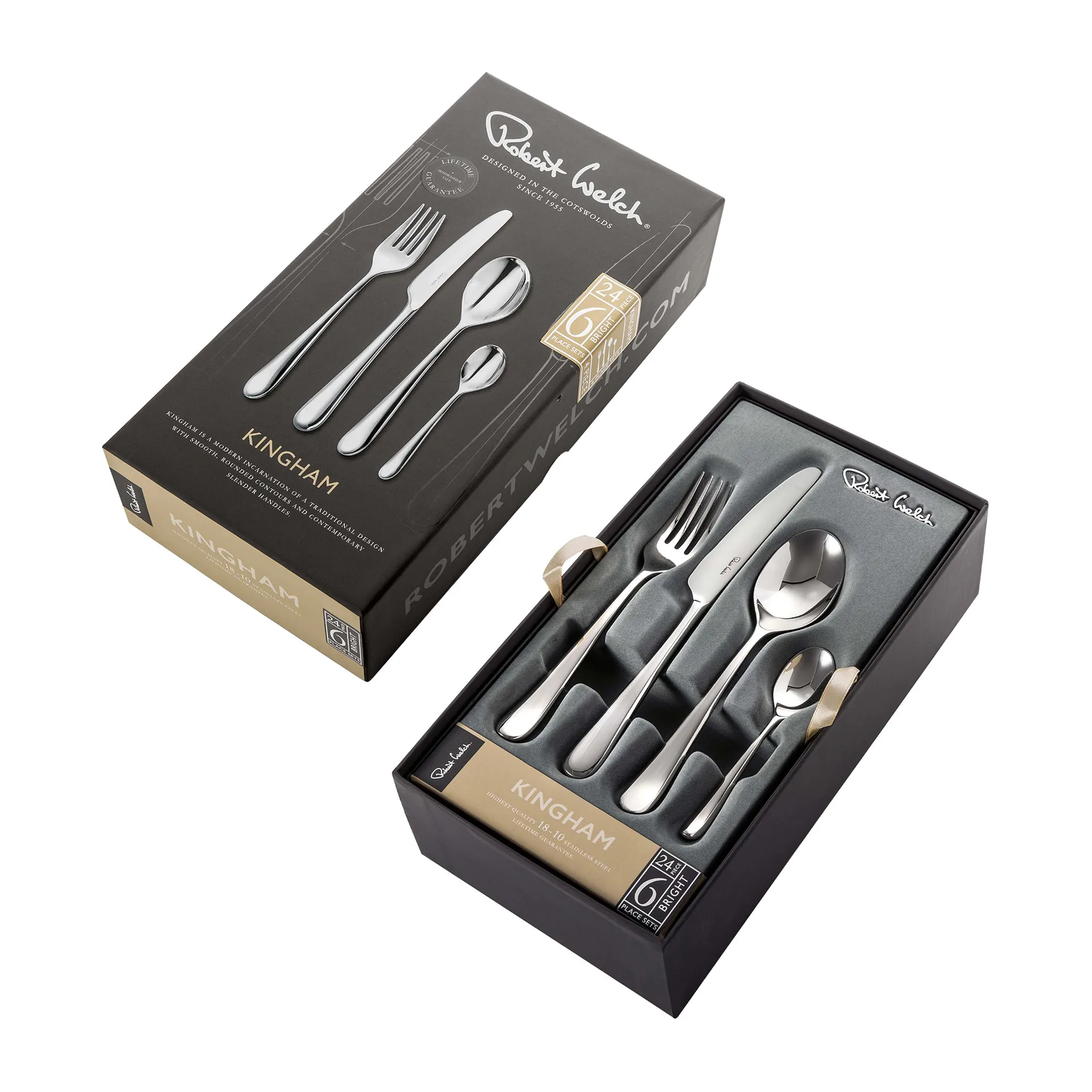 Kingham Bright 餐具, 24件装 Robert Welch