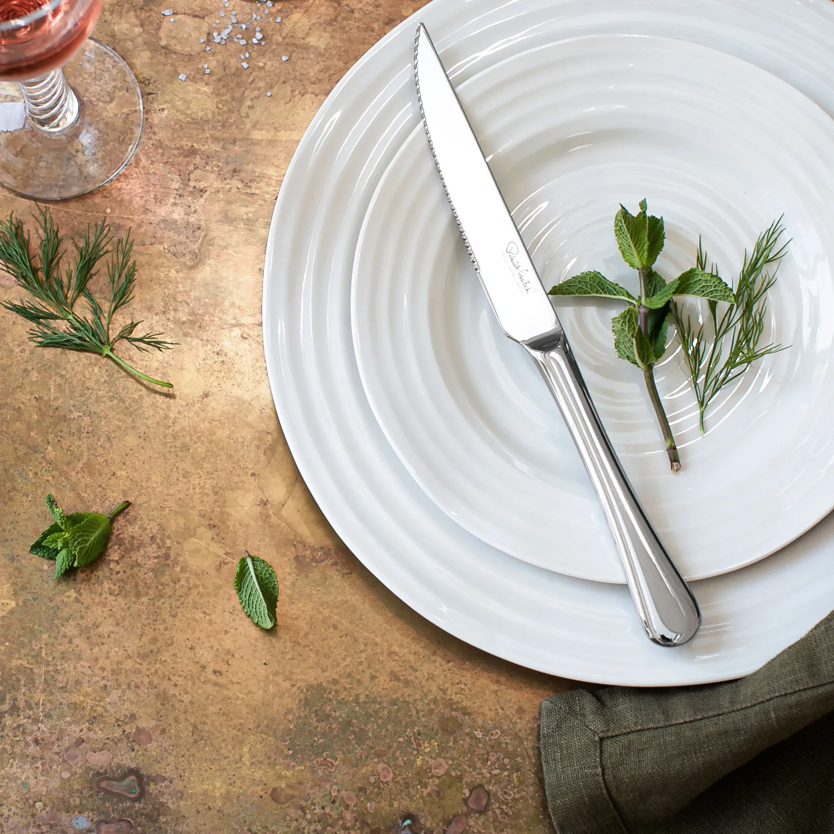 Radford steak 刀mirror, 不锈钢 Robert Welch