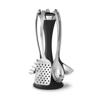 Robert Welch Signature 厨房用具挂架六件套 - 黑色 - Robert Welch