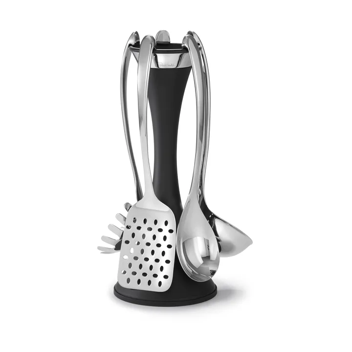 Robert Welch Signature 厨房用具挂架六件套 - 黑色 - Robert Welch