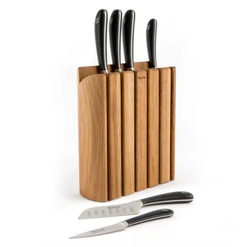 Signature Book Oak 刀架套装7件 - 橡木 - Robert Welch