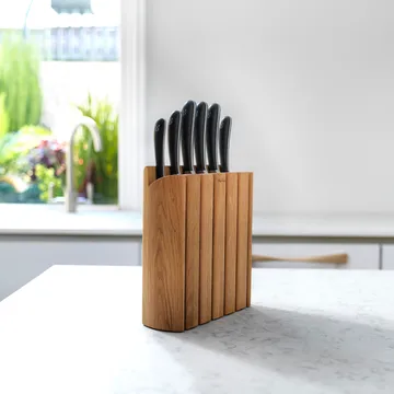 Signature Book Oak 刀架套装7件 - 橡木 - Robert Welch