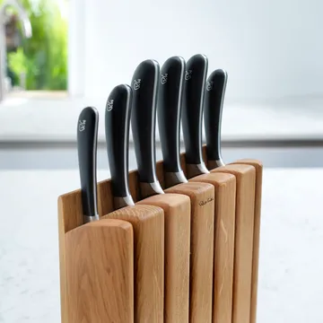 Signature Book Oak 刀架套装7件 - 橡木 - Robert Welch