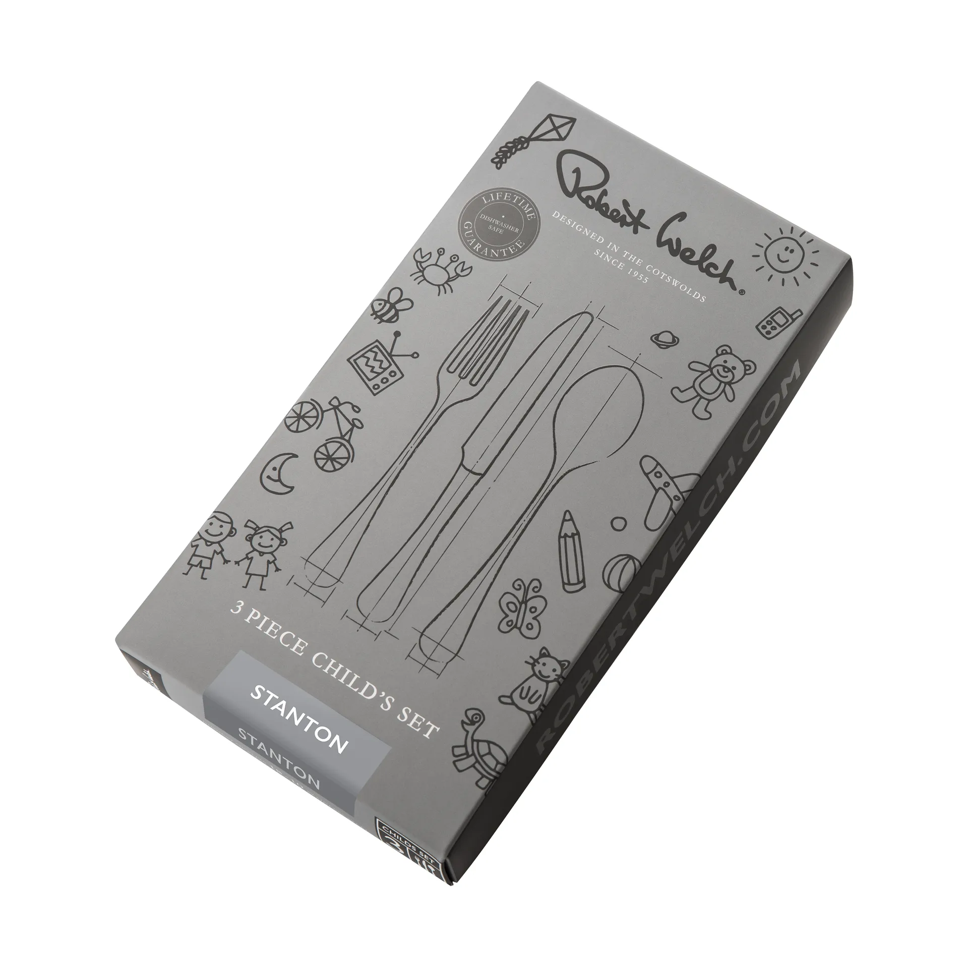 Stanton Bright children's 餐具 cutlery 3 pieces, 不锈钢 Robert Welch
