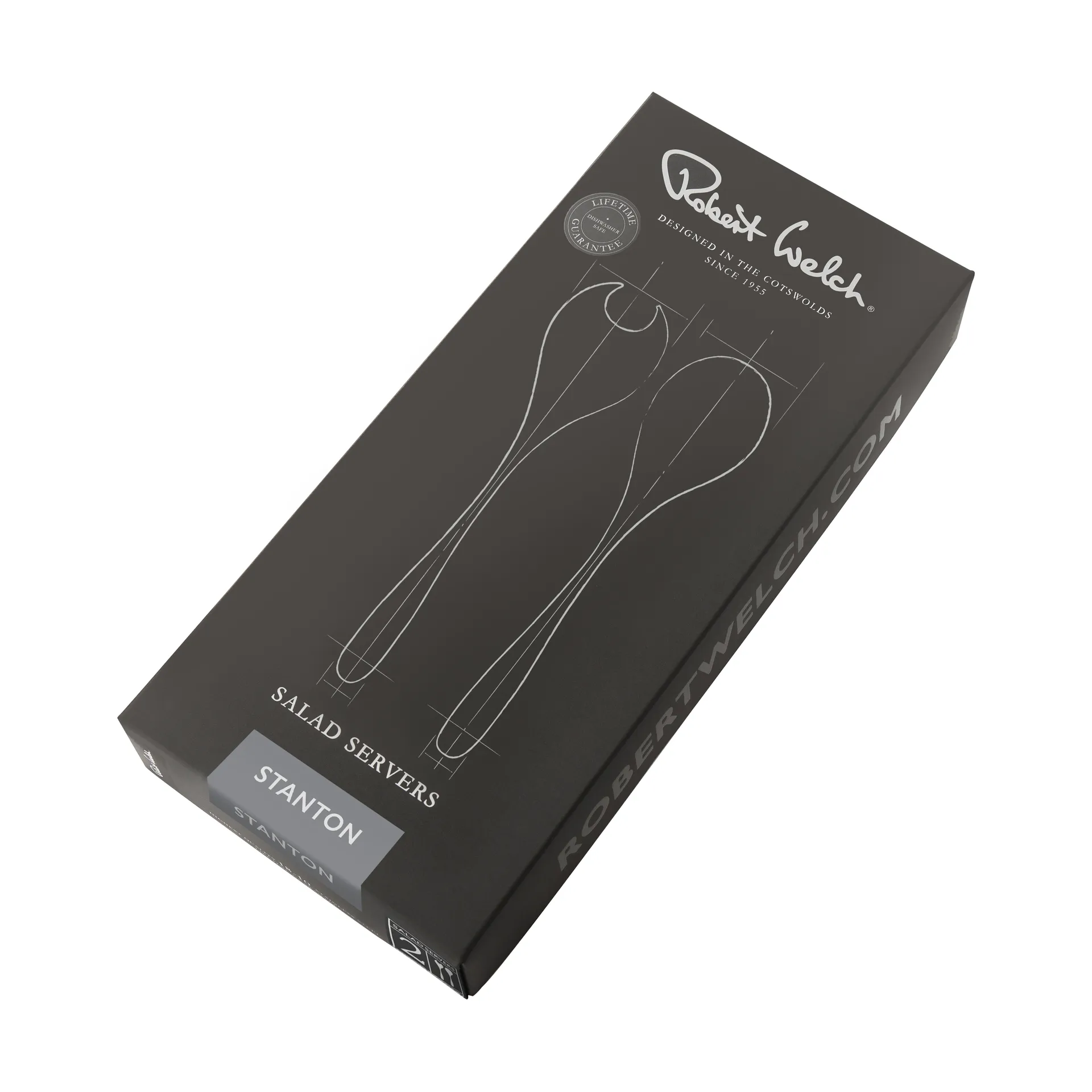 Stanton Bright salad servers 2 pieces, 不锈钢 Robert Welch