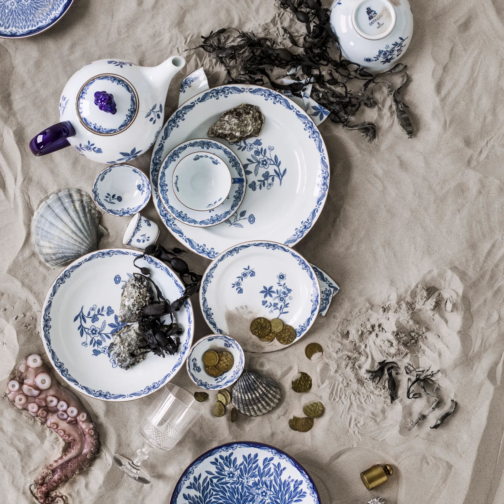 Ostindia餐盘, Blue, Ø21 cm Rörstrand