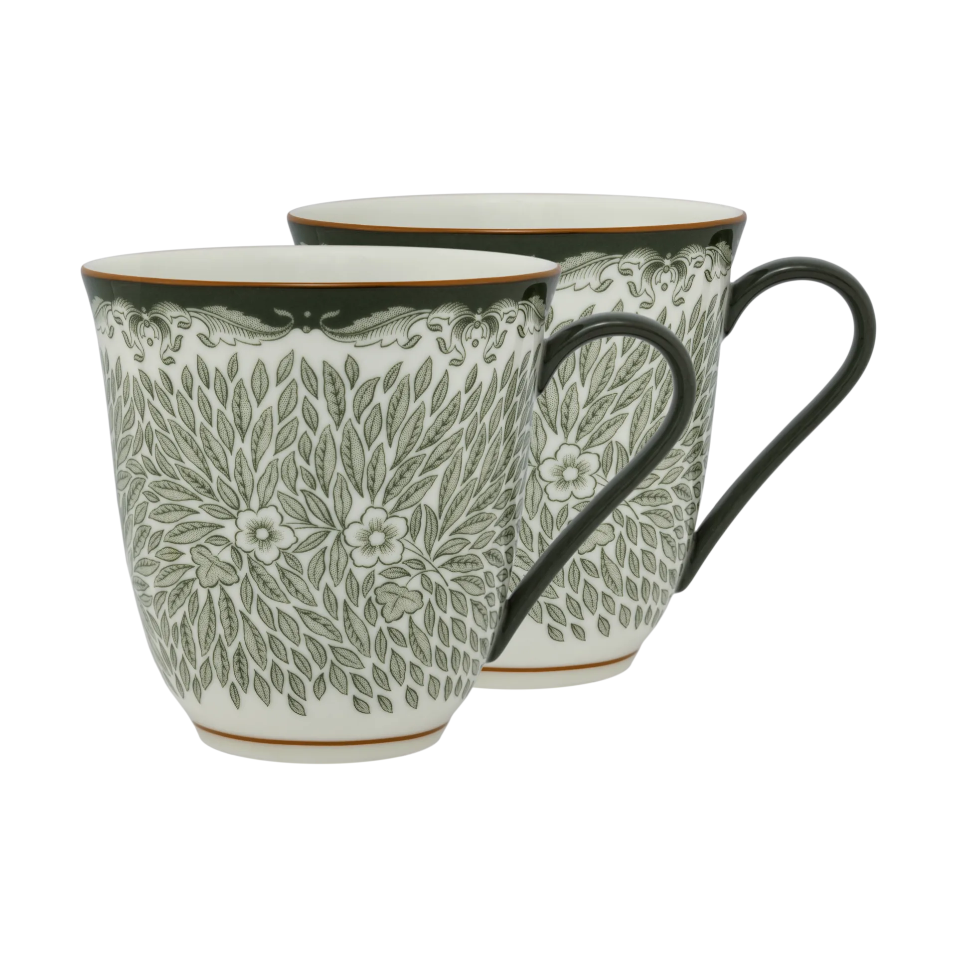 Ostindia Floris 神秘东方 旷野 2012新设计 马克杯 300ml 2件套装, 绿色 Rörstrand