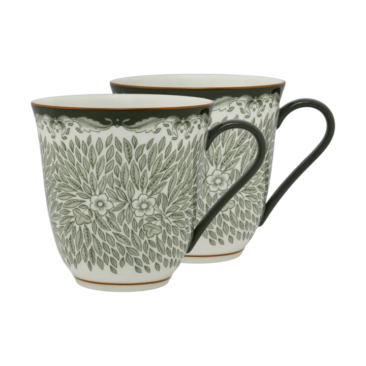 Ostindia Floris 神秘东方 旷野 2012新设计 马克杯 300ml 2件套装 - 绿色 - Rörstrand