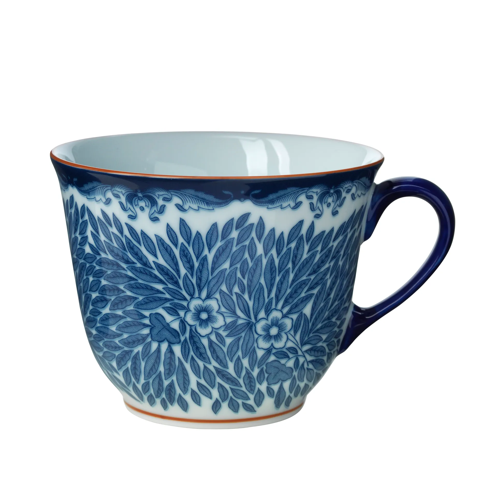 Ostindia Floris 神秘东方 旷野 2012新设计 马克杯 400ml 和 盘子 Ø20 cm, 蓝色 Rörstrand