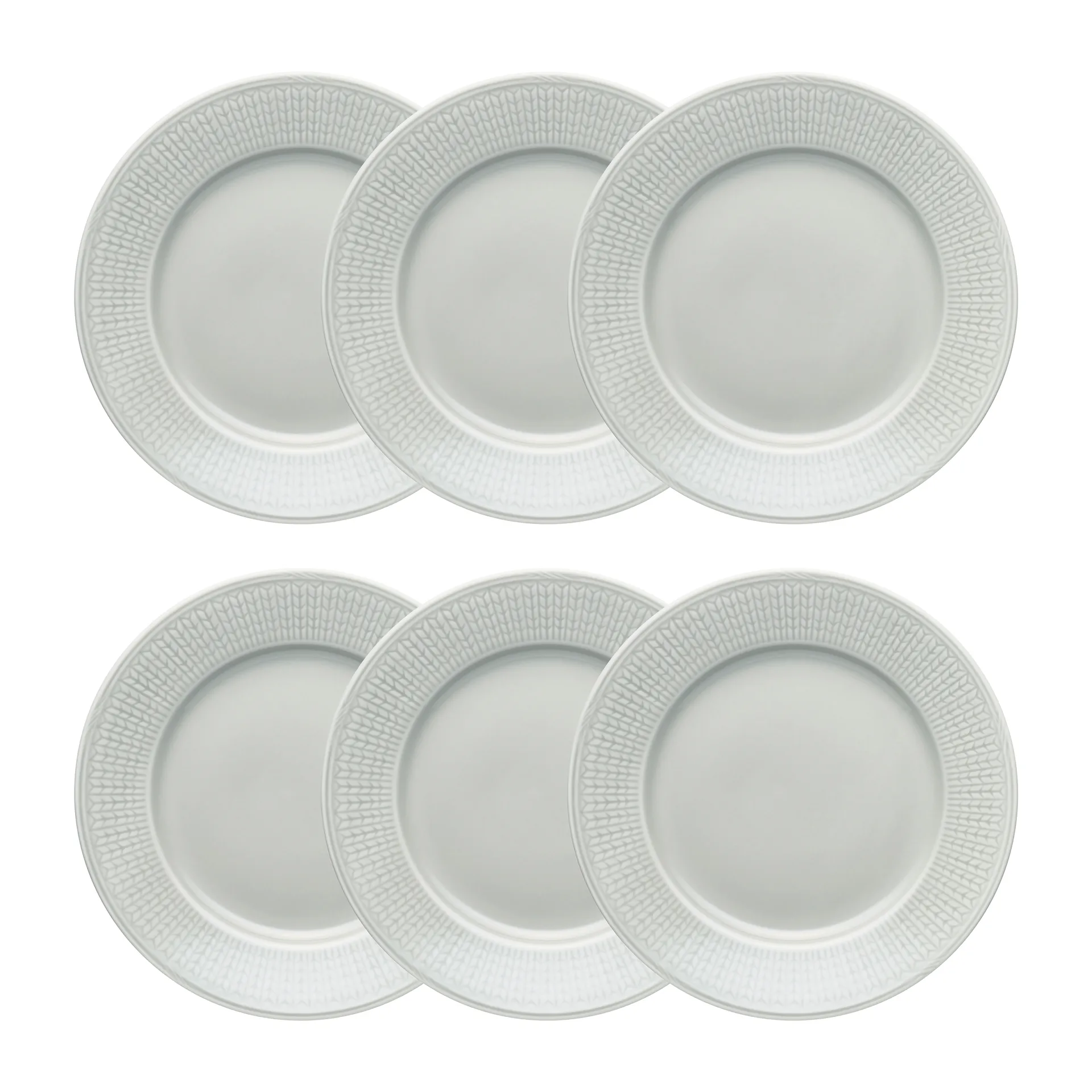 Swedish Grace 盘子 小号 Ø 21 cm 六件套装 Mist (灰色),  Rörstrand