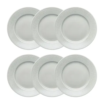 Swedish Grace 盘子 小号 Ø 21 cm 六件套装 Mist (灰色) - Rörstrand