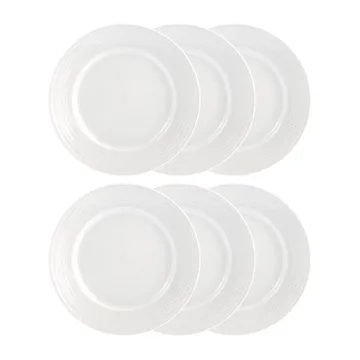 Swedish Grace 盘子 21 cm, 六件套装 snow (白色) - Rörstrand