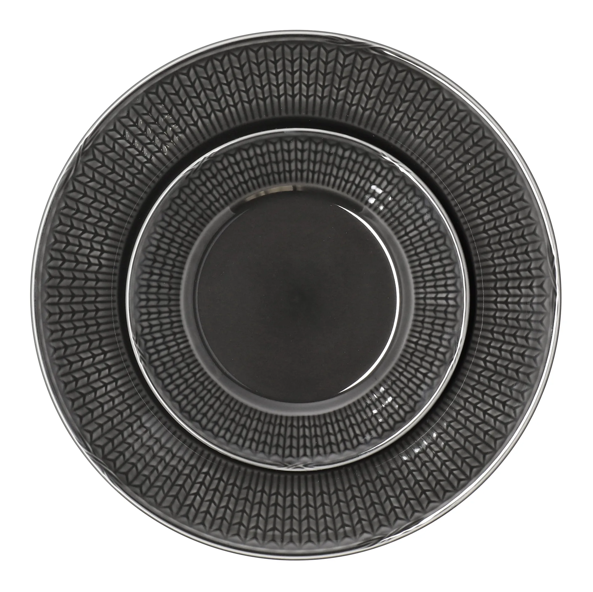 Swedish Grace 瑞式优雅 纯色经典 盘子 小 Ø21 cm, 深灰色 Rörstrand