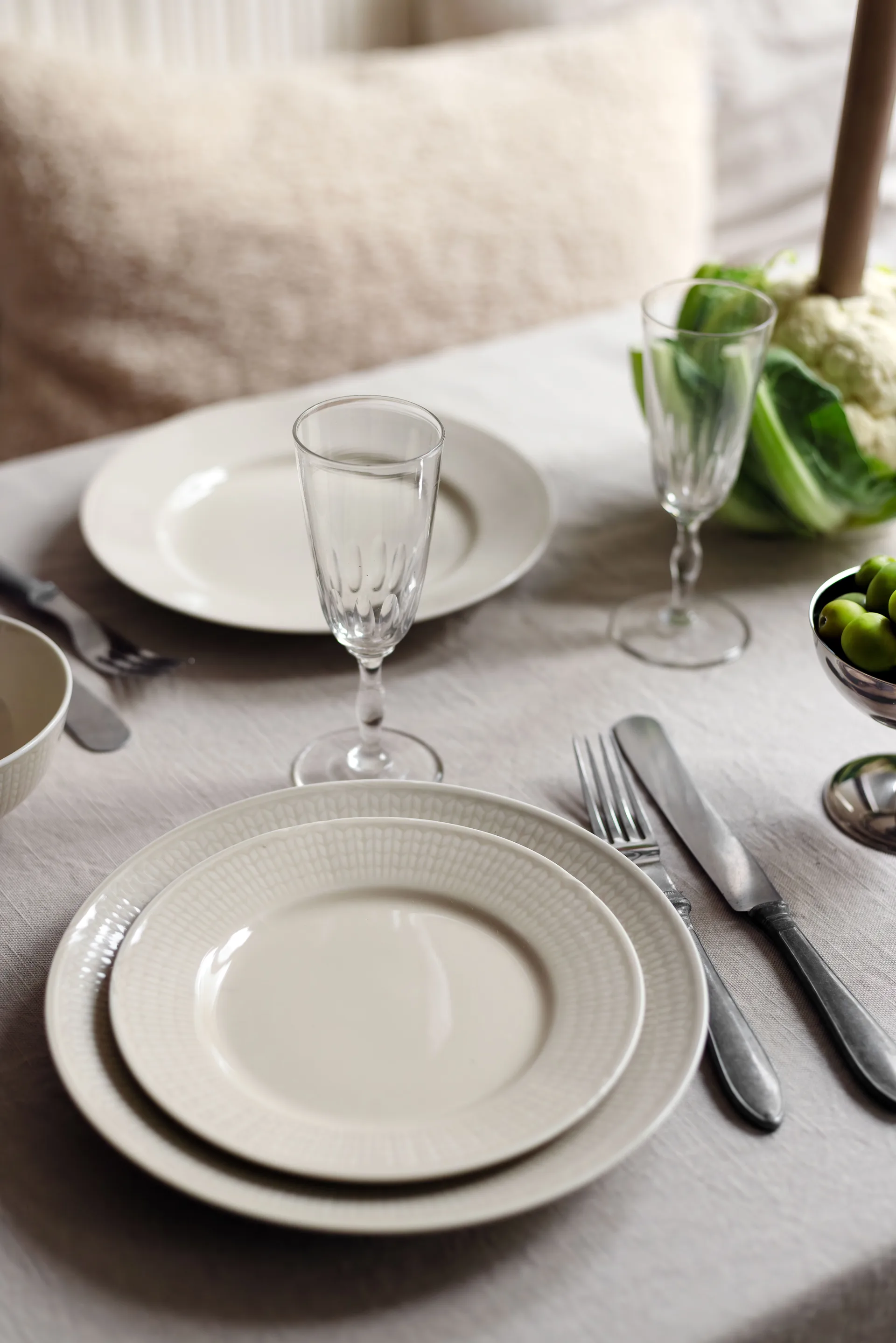 Swedish Grace 瑞式优雅 纯色经典 盘子 小 Ø21 cm, 燕麦色 Rörstrand