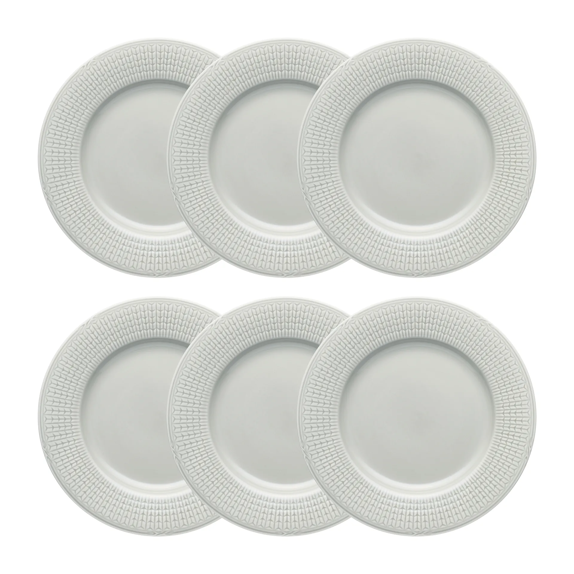 Swedish Grace 盘子 Ø24 cm 六件套装 Mist (灰色),  Rörstrand