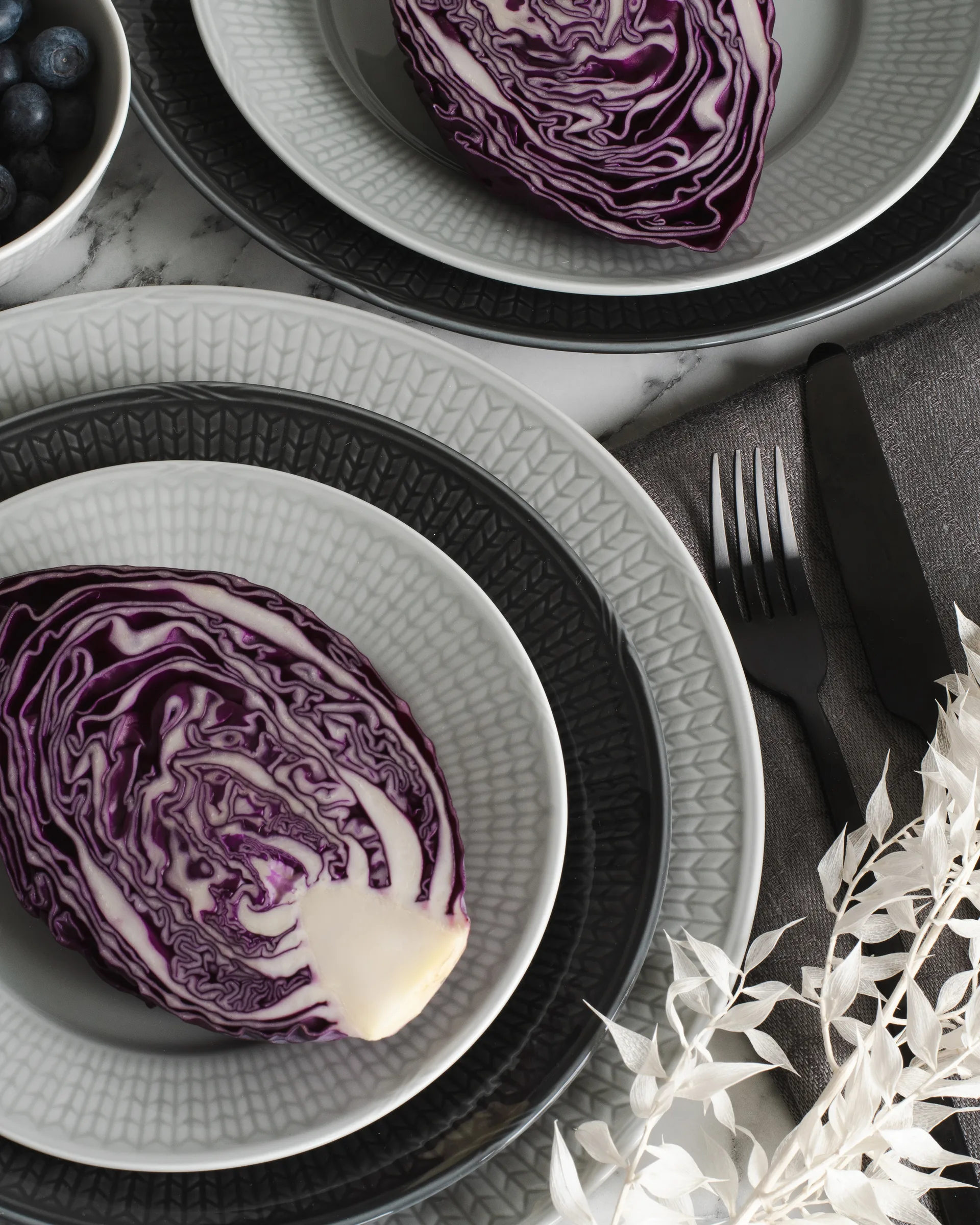 Swedish Grace 盘子 Ø24 cm 六件套装 Mist (灰色) Rörstrand