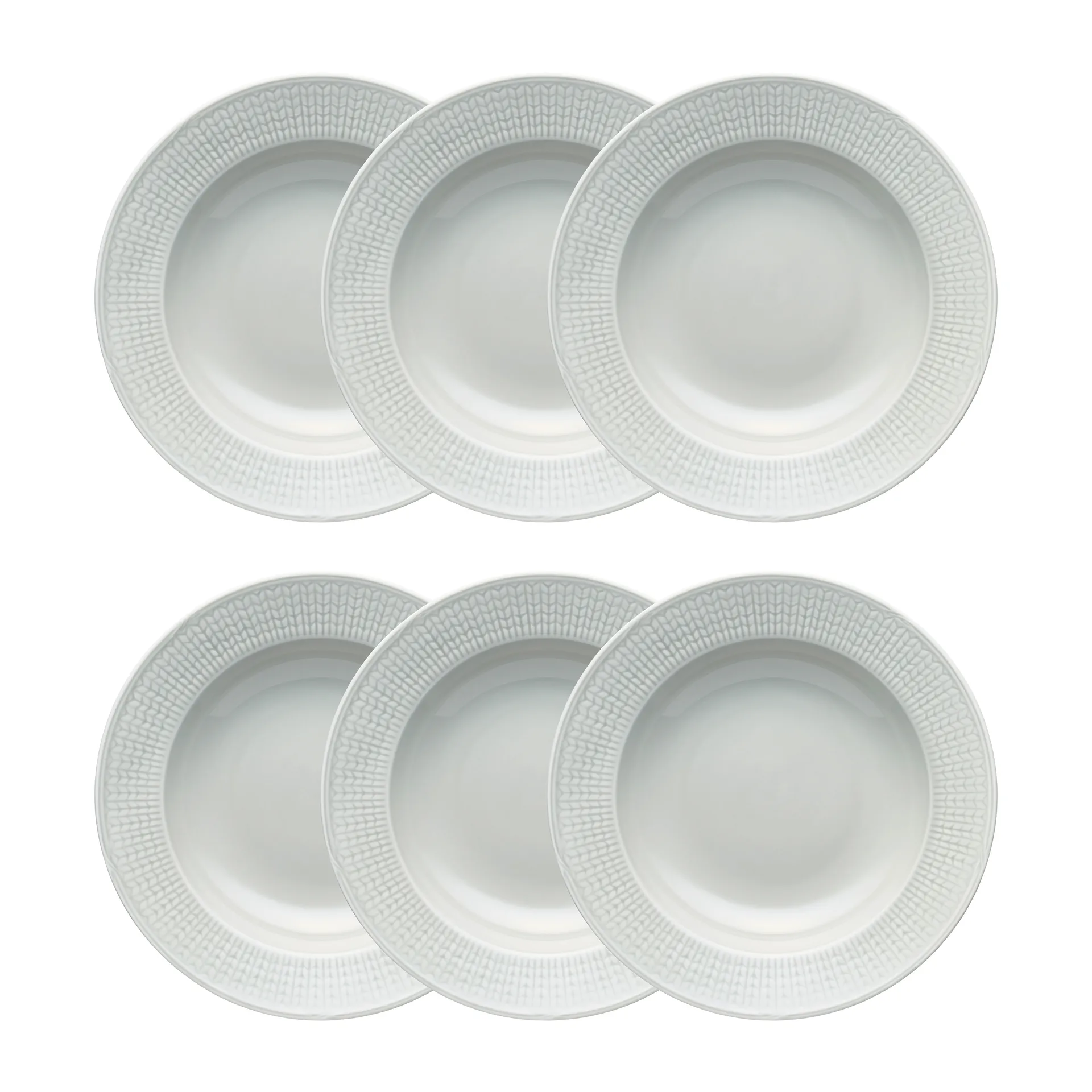Swedish Grace 深盘 25 cm 六件套装 Mist(灰色),  Rörstrand