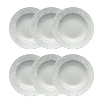 Swedish Grace 深盘 25 cm 六件套装 Mist(灰色) - Rörstrand