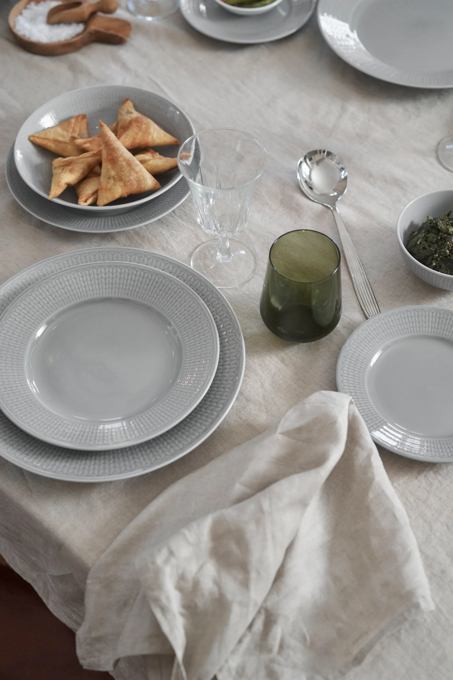 Swedish Grace 深盘 25 cm 六件套装 Mist(灰色),  Rörstrand