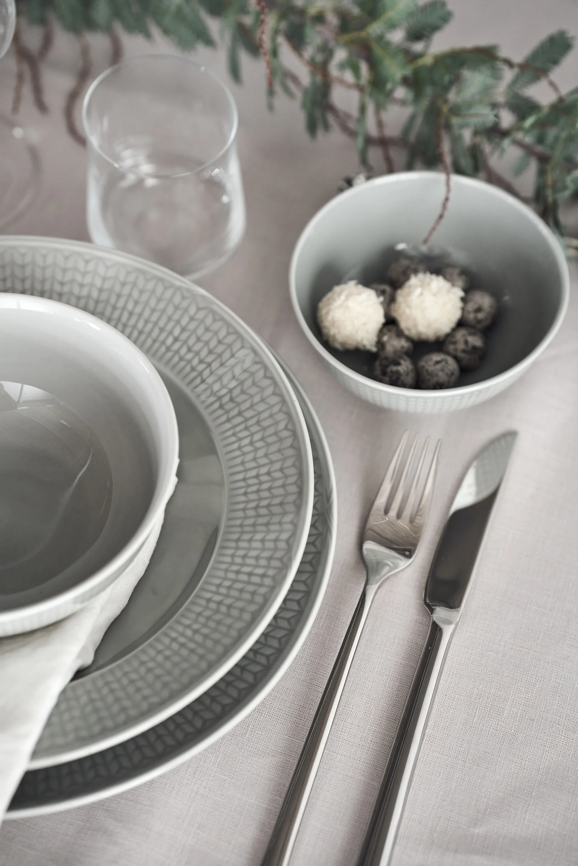 Swedish Grace 深盘 25 cm 六件套装 Mist(灰色),  Rörstrand