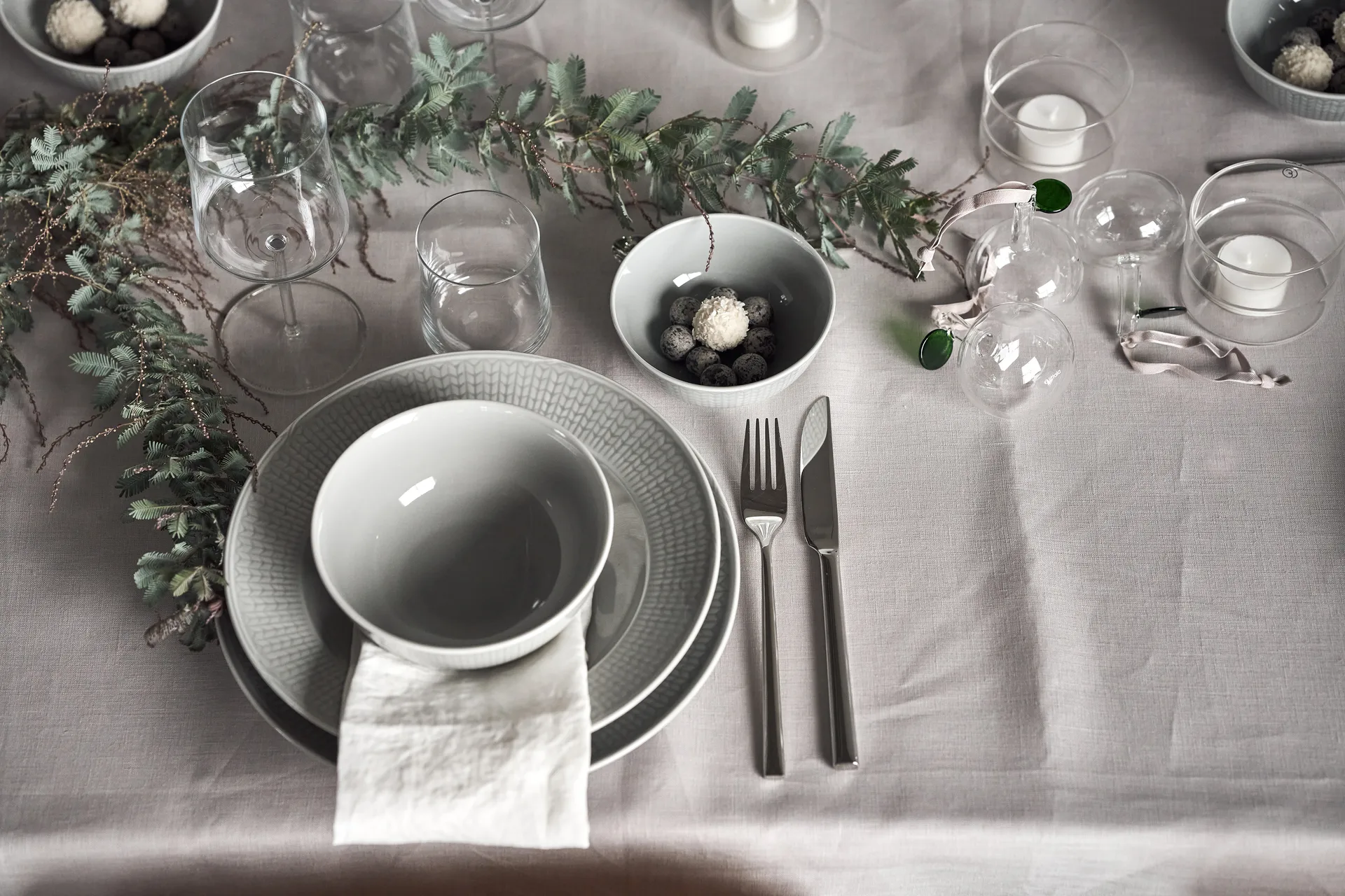 Swedish Grace 深盘 25 cm 六件套装 Mist(灰色),  Rörstrand