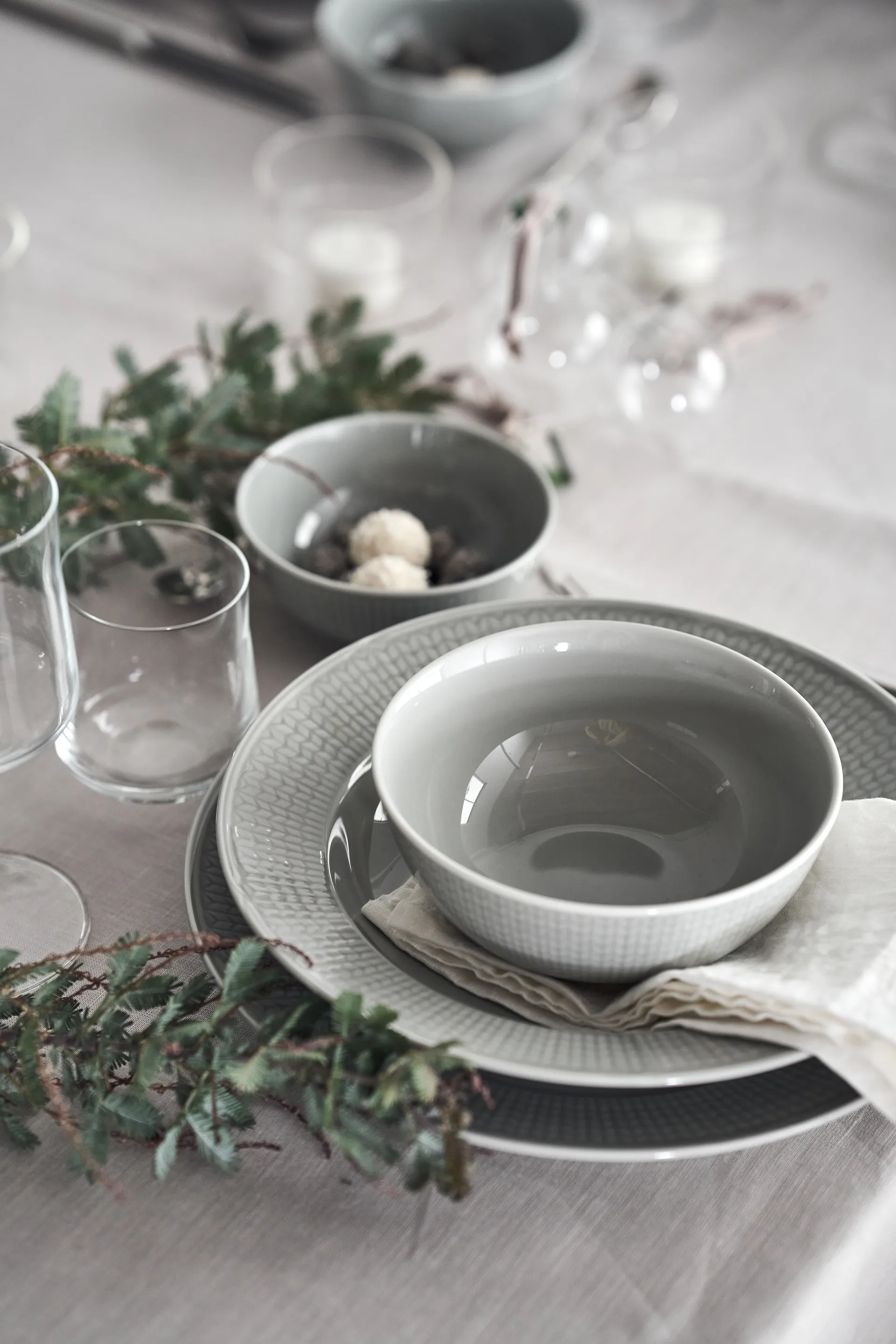 Swedish Grace 盘子 Ø 27 cm 六件套装 Mist (灰色),  Rörstrand