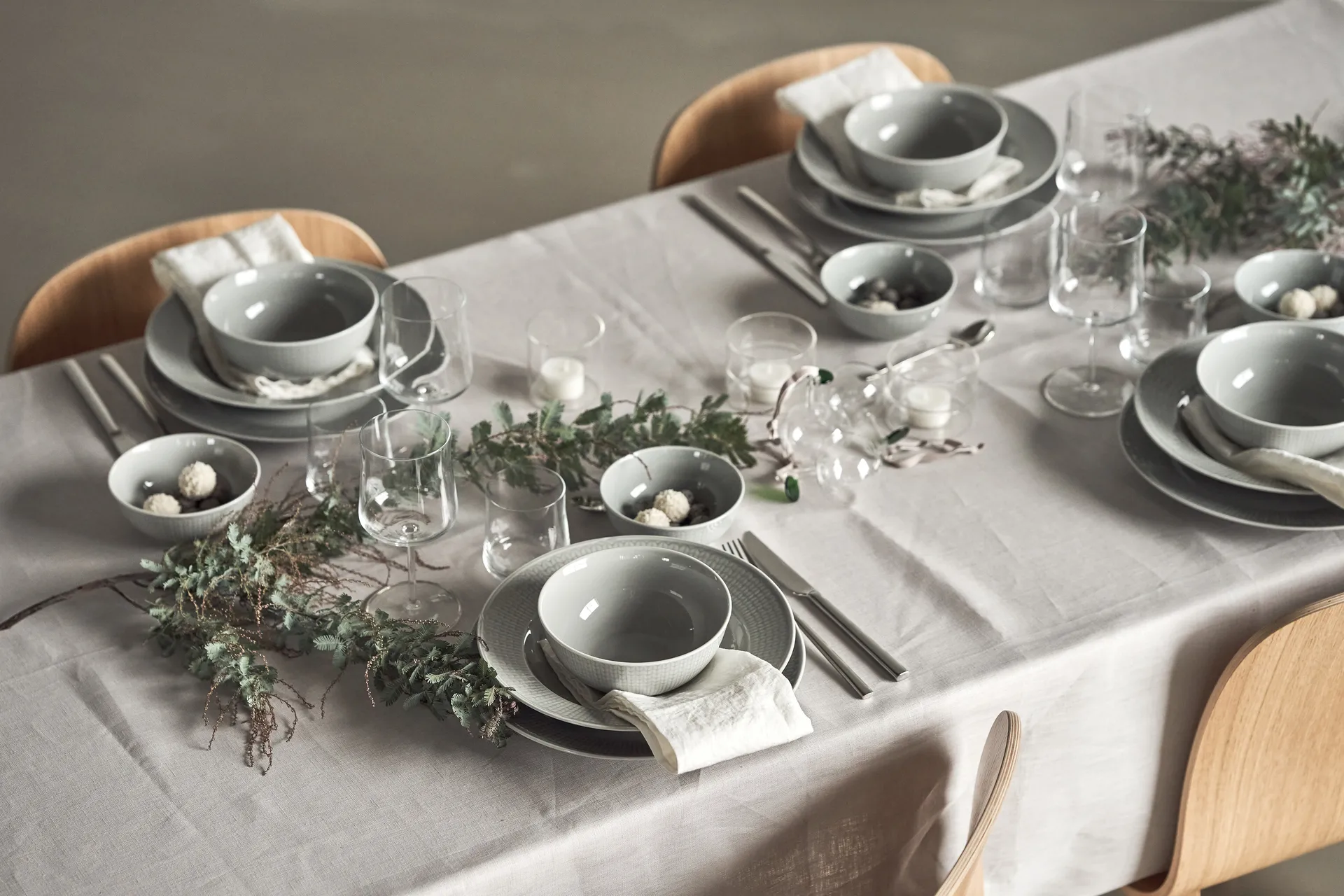 Swedish Grace 盘子 Ø 27 cm 六件套装 Mist (灰色),  Rörstrand