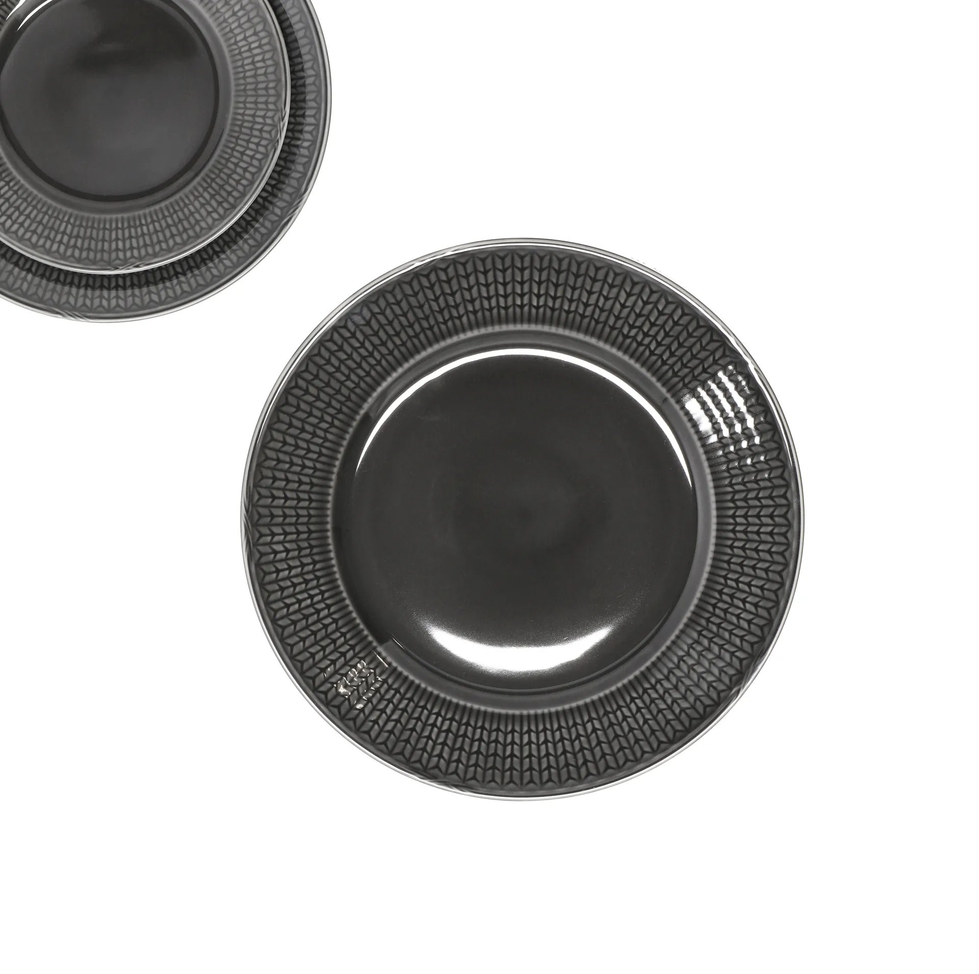 Swedish Grace 瑞式优雅 纯色经典 盘子 Ø27 cm, 深灰色 Rörstrand