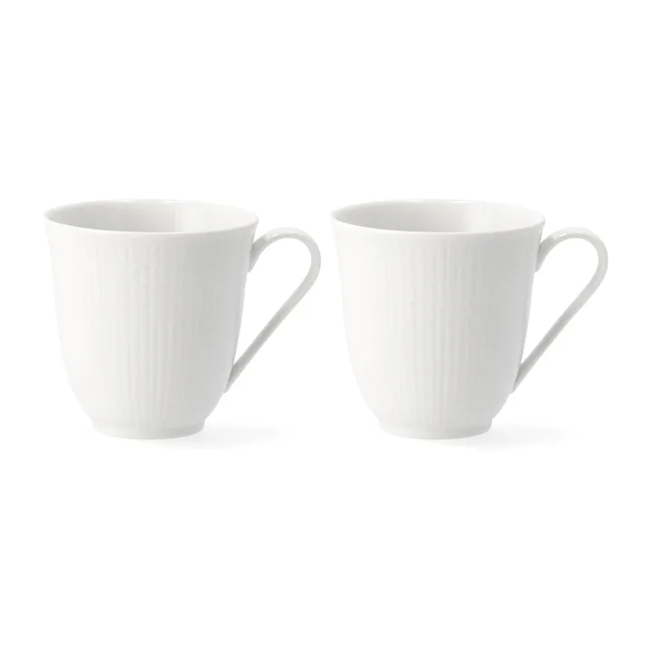 Swedish Grace 瑞式优雅 纯色经典 马克杯 300ml 两件套装 - 白色 - Rörstrand