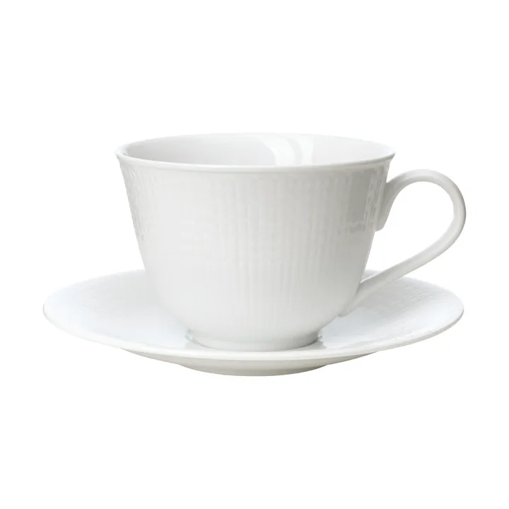 Swedish Grace 瑞式优雅 纯色经典 杯子和碟子 450ml - 雪白 - Rörstrand