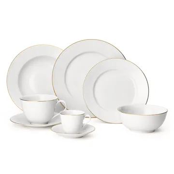 Swedish Grace 金边系列 碗  600ml - 白色 - Rörstrand