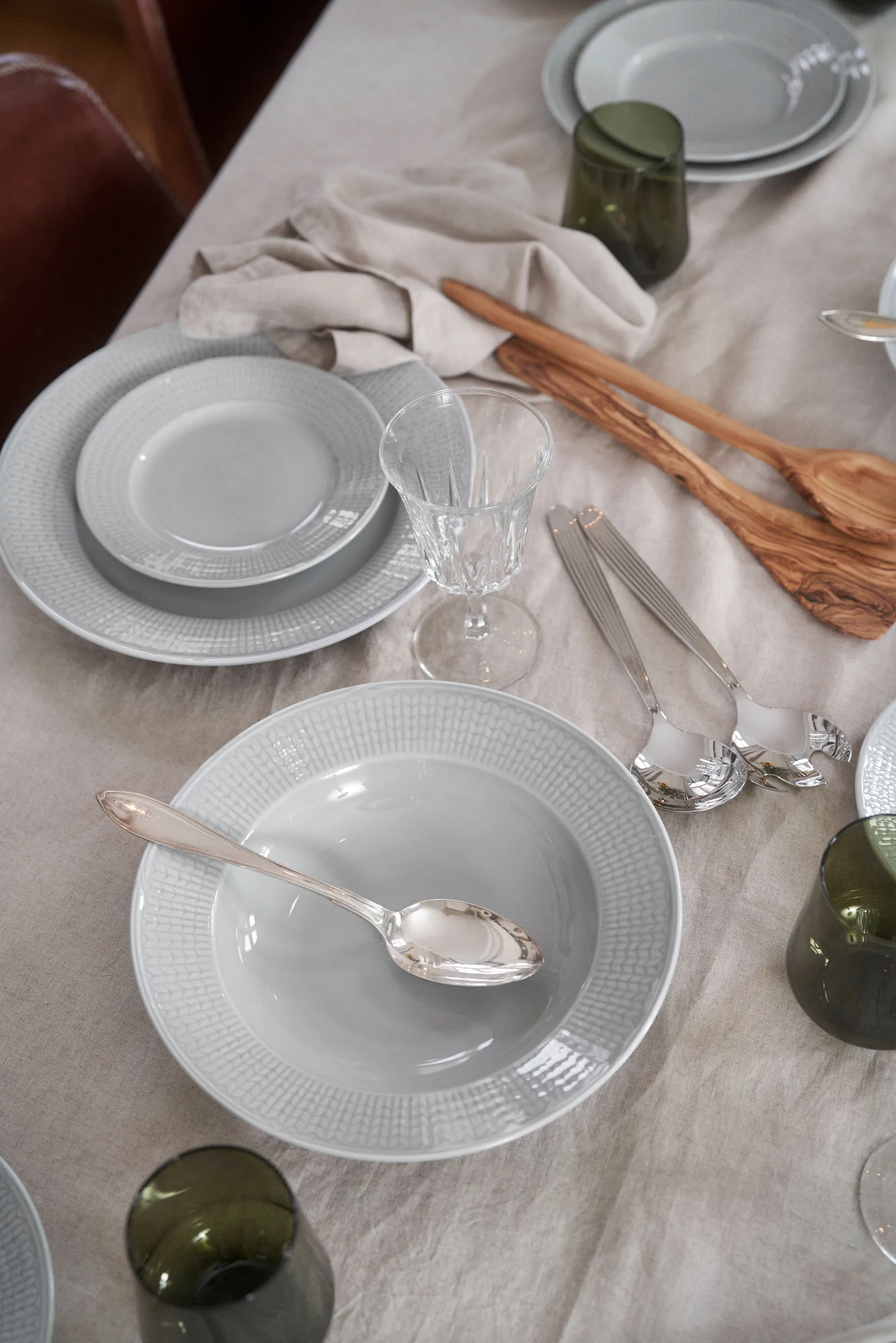 Swedish Grace 盘子 六件套装 Mist (灰色),  Rörstrand