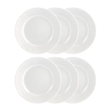 Swedish Grace side 盘子 17 cm, 六件套装 snow (白色) - Rörstrand