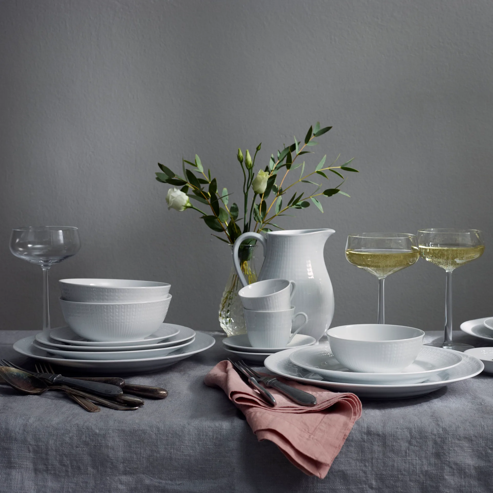 Swedish Grace side 盘子 17 cm, 六件套装 snow (白色) Rörstrand