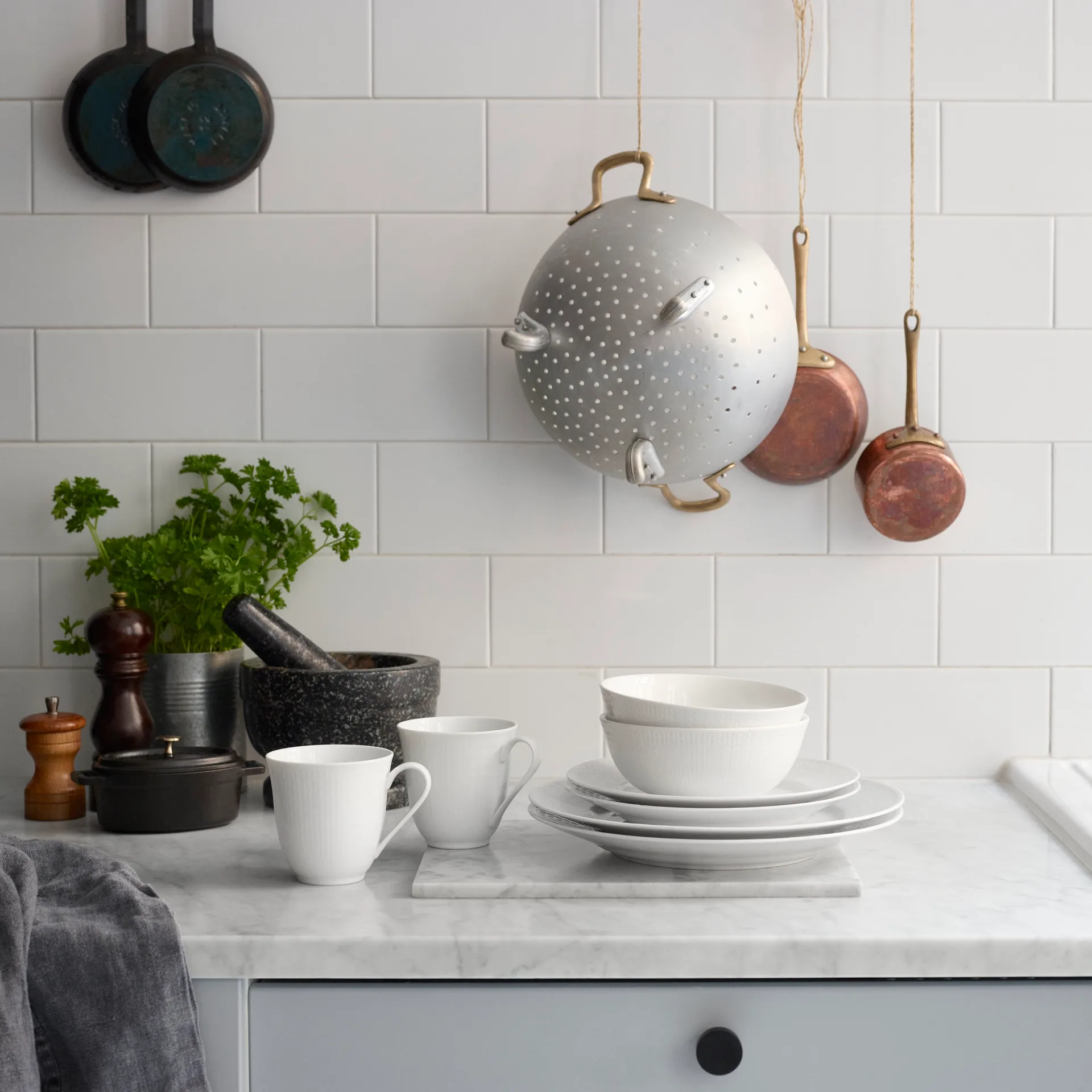 Swedish Grace side 盘子 17 cm, 六件套装 snow (白色) Rörstrand