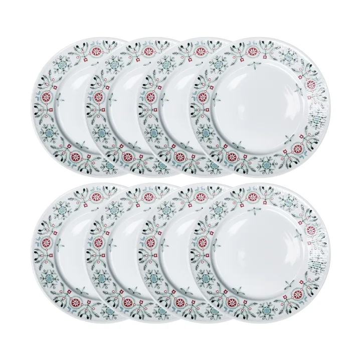 Swedish Grace Winter tallrik Ø27 cm 8-pack - Vit - Rörstrand