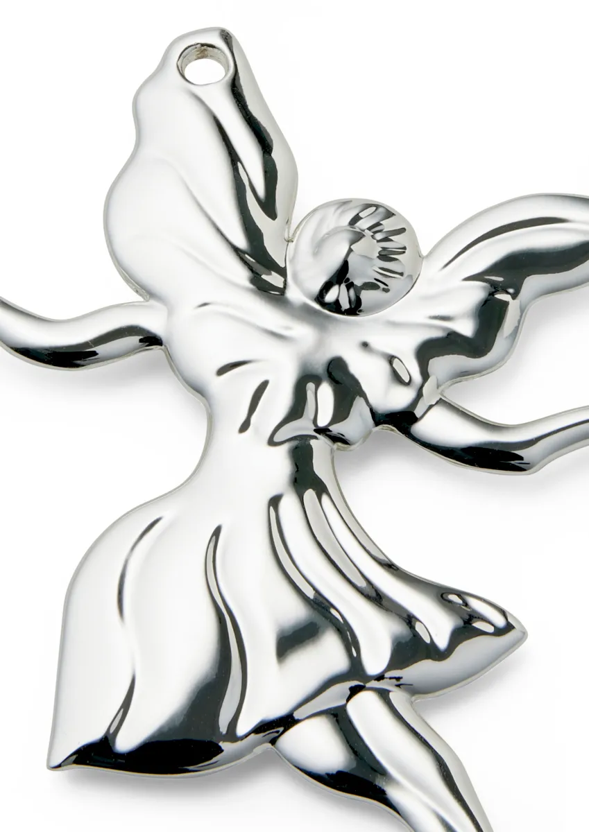 Dancing angel Christmas 装饰品 7 cm, 银色-plated Rosendahl