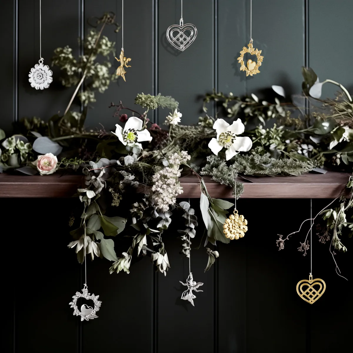 Dancing angel Christmas 装饰品 7 cm, 银色-plated Rosendahl