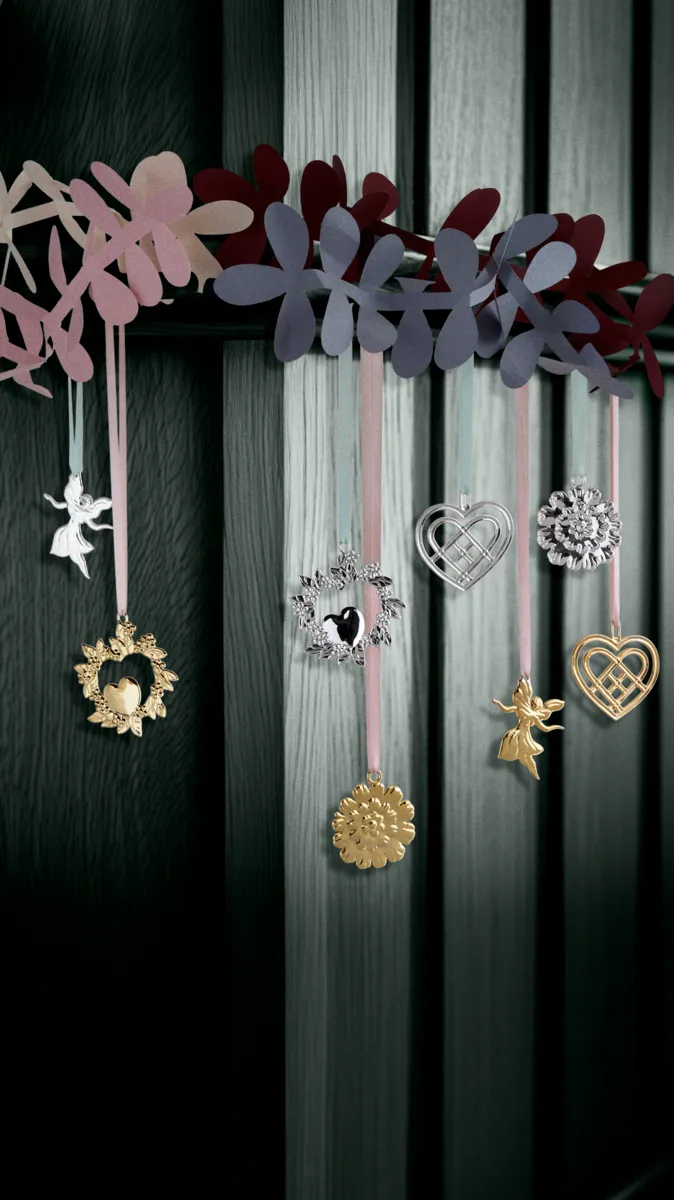 Dancing angel Christmas 装饰品 7 cm, 银色-plated Rosendahl