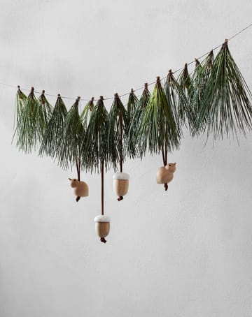 Forest tales acorn Christmas decorations - 自然木色 - Rosendahl