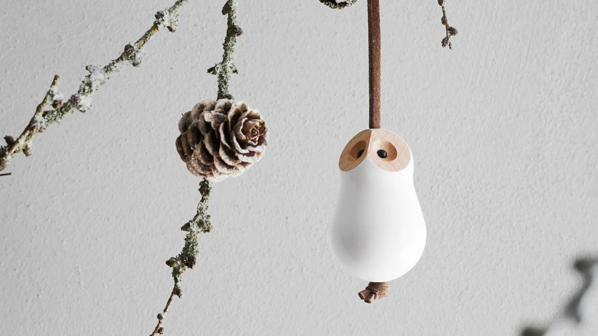 Forest tales owl Ø4 cm, White Rosendahl