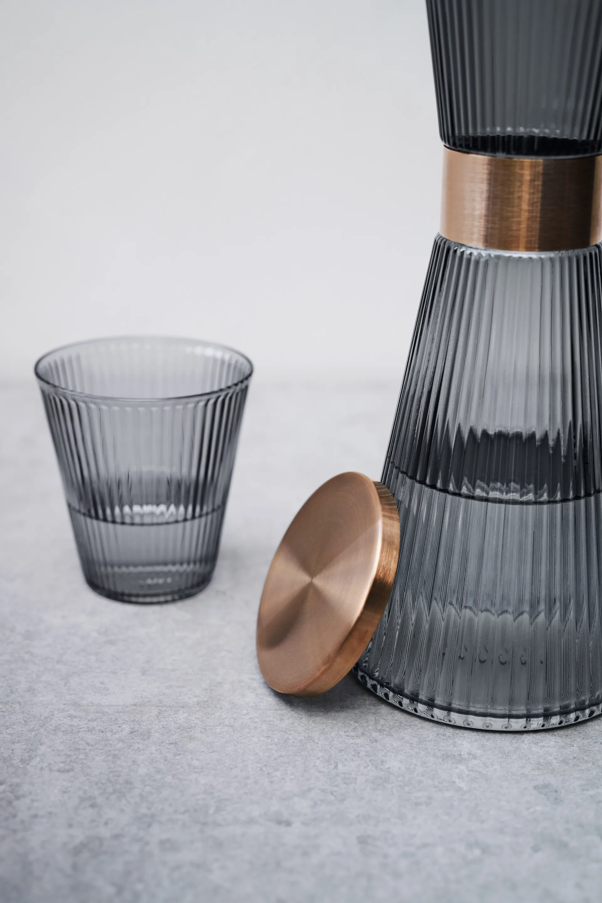 Grand Cru Nouveau lid for water 水瓶/玻璃水瓶, Patinated steel Rosendahl