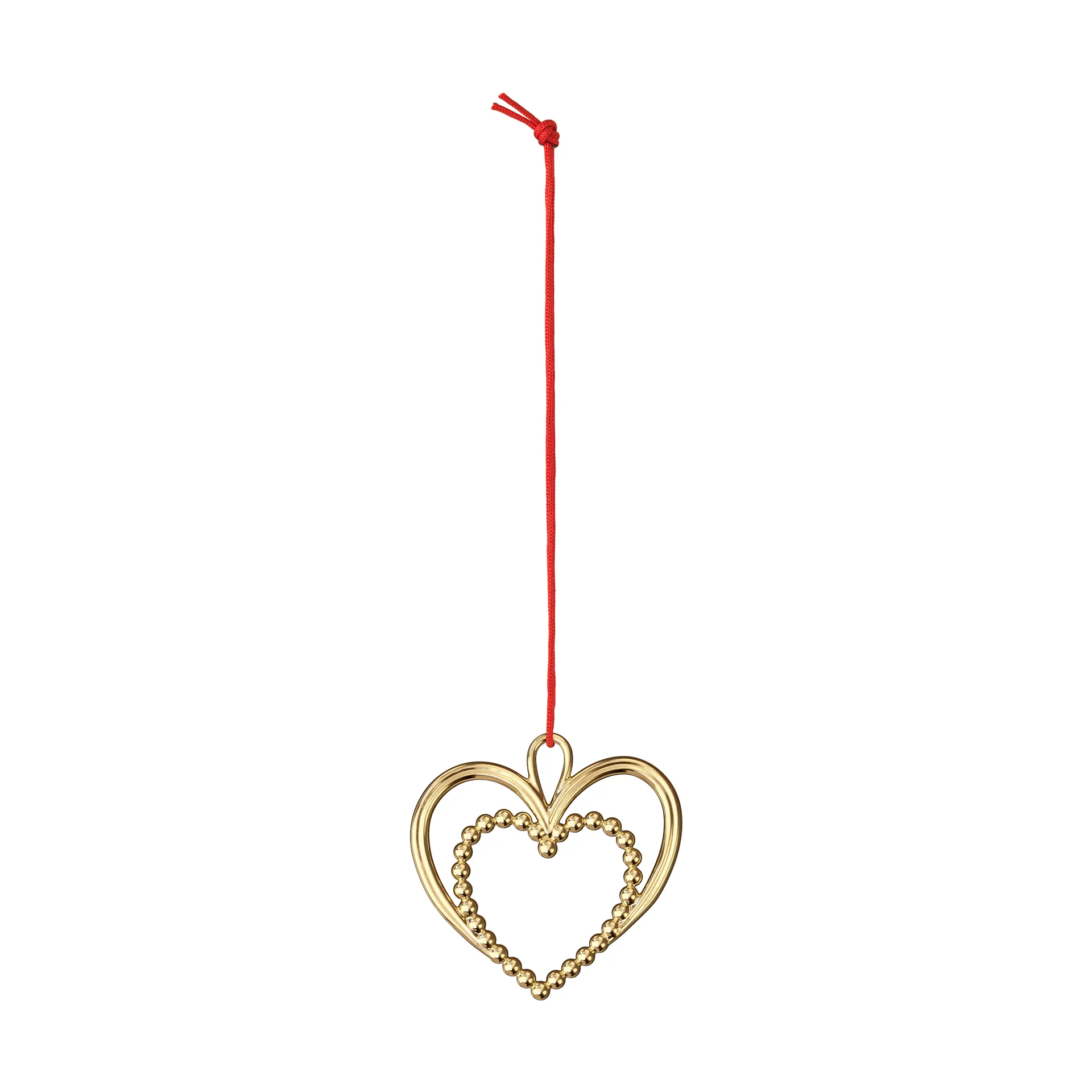 Karen Blixen pearl heart Christmas 装饰品 6.5 cm, Gilded Rosendahl