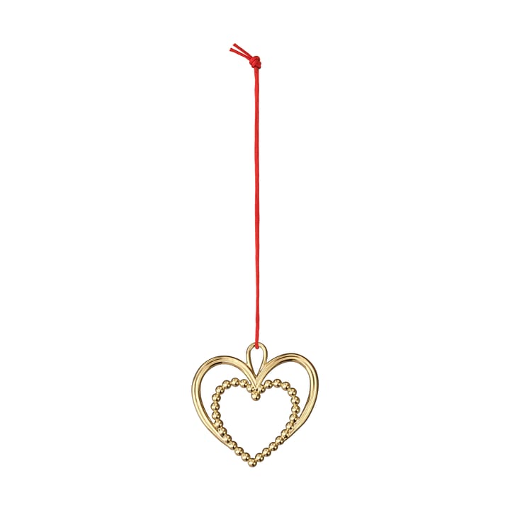 Karen Blixen pearl heart Christmas 装饰品 6.5 cm - Gilded - Rosendahl